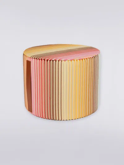 Missoni Jacaranda Cylinder Pouf 40x30 In Orange