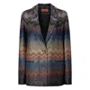 Missoni Einreiher-blazer Mit Schlangenmuster Und Lamé-fäden In Multi