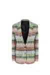 Missoni Long-sleeved Suit Jacket In Multicolour