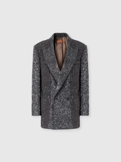 Missoni Jacket With Lapels In Lamé Viscose Blend In Multicoloured