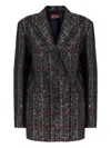 Missoni Double-breasted Checked Blazer Featuring Sequins In Multi
