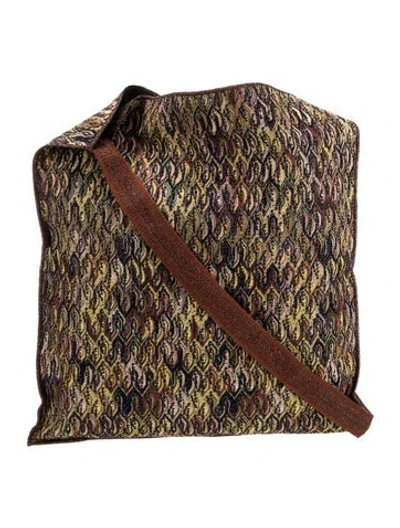 Pre-owned Missoni Jacquard Crossbody Bag In Brown