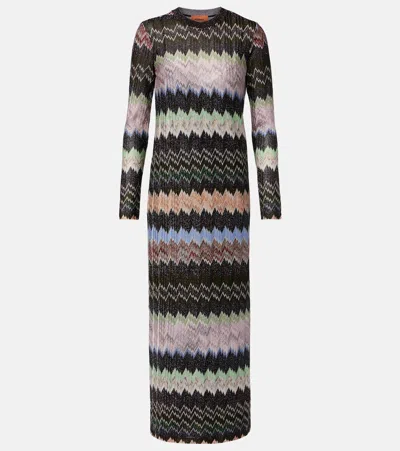 Missoni Jacquard Lamé Maxi Dress In Multi