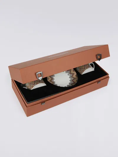 Missoni Jarris 2-teacup Set In Brown