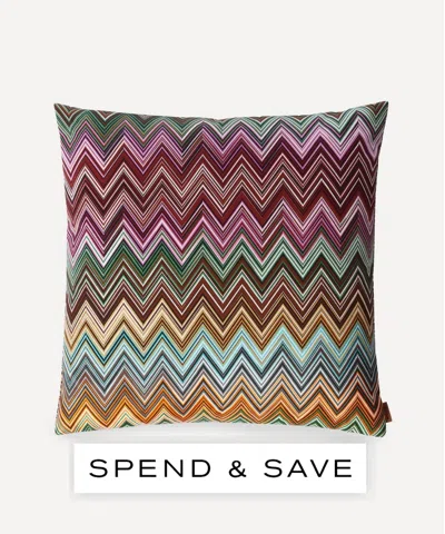 Missoni Pink Jarris Zigzag Cotton Cushion