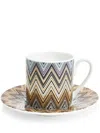 Missoni Jarris Porcelain Coffee Cups And Saucers (set Of Six) In Red