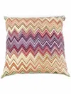 Missoni Jarris Zig-zag Cushion In Purple