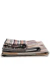 Missoni Striped Cotton Bath Towel In Brown