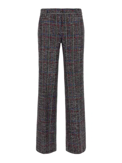 Missoni Sequin Tartan Pants In Gray
