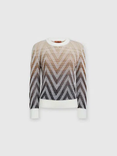 Missoni Jersey In Beige,multicoloured