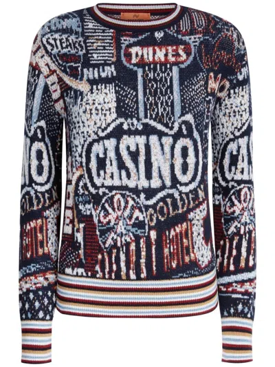 Missoni Graphic-print Knitted Jumper In Multicoloured