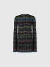Missoni Crew Neck Sweater With Wave Pattern In Multi