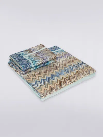 Missoni John 3-piece Bed Set In Turquoise  Multicoloured