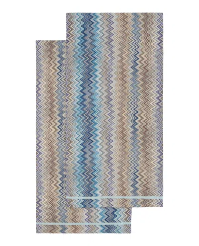 Missoni John New King Size Pillow Case Set Of 2 In Brown