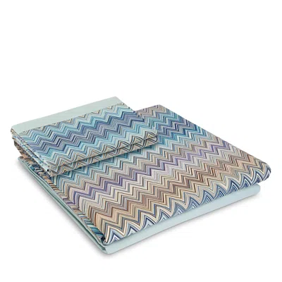 Missoni John Re Edition Sheet Set, Queen In Turquoise Multicolor