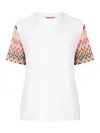 Missoni Handcrafted Chevron Crew Neck T-shirt In Multicolour
