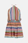 Missoni Mare Metallic Crochet-knit Halterneck Playsuit In Multi