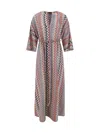 Missoni Zig-zag All-over Pattern Dress In Pink/whi/t.multi