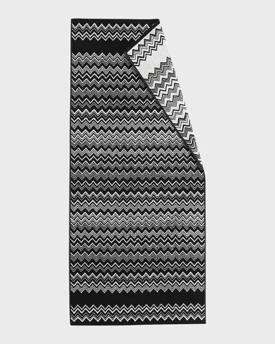Missoni Keith Bath Mat, 5' X 2' In Nerobianco
