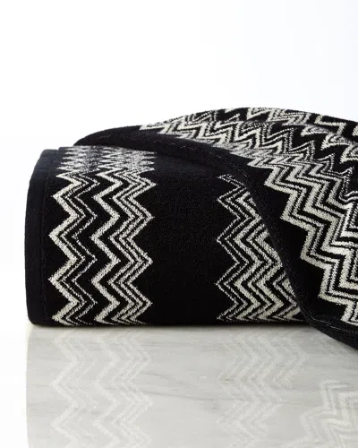 Missoni Keith Bath Towel In Black/white