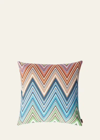 Missoni Kew Chevron Decorative Cushion In Green Multicolor