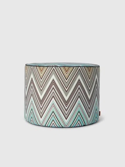 Missoni Kew Outdoor Cylinder Pouf 40x30 In Multicoloured