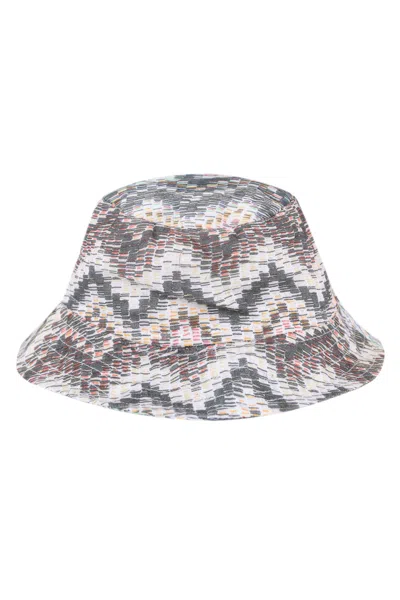 Missoni Kids Grey Pattern Bucket Hat In Gray