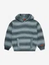 Missoni Ombré-effect Striped Knitted Hoodie In Grey