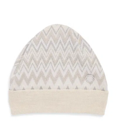 Missoni Kids Zigzag Scarf In Neutral