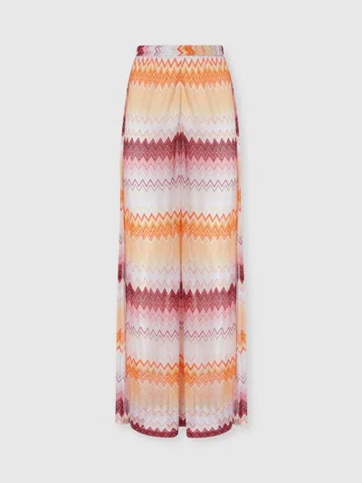 MISSONI KLASSISCHE HOSE AUS ZICK-ZAG-LAMÉ AUS EINER VISKOSEMISCHUNG