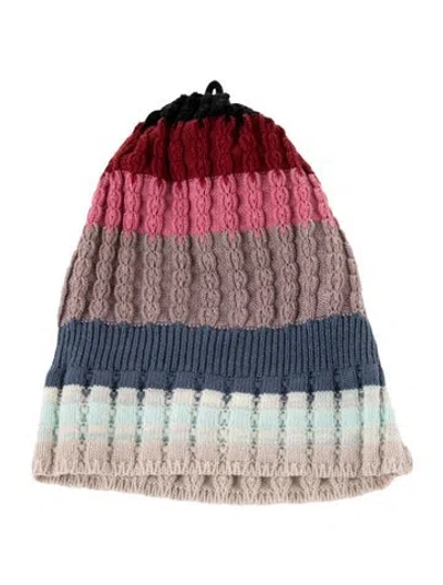 Pre-owned Missoni Knit Beanie In Blue