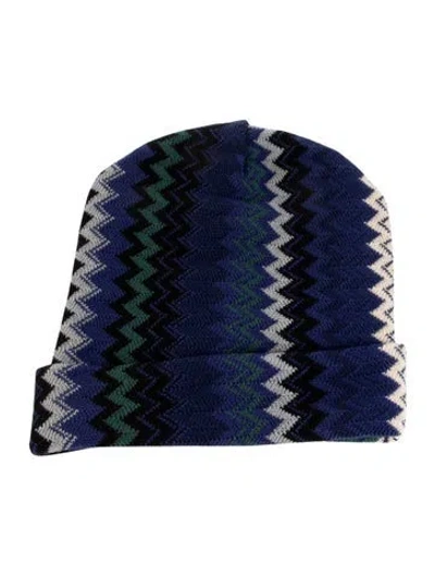 Pre-owned Missoni Knit Beanie W/tags In Blue
