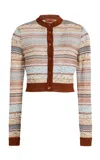 Missoni Short Striped Knit Cardigan