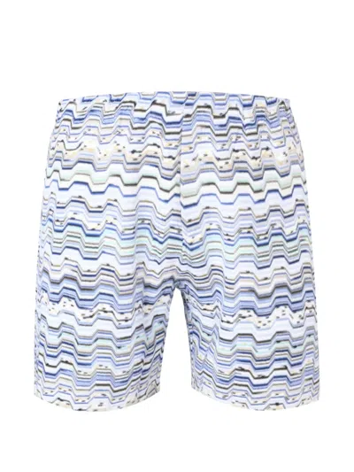 Missoni Knit Cotton Shorts In Neutral