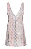 Missoni Knit Cover-up Mini Dress In Multi