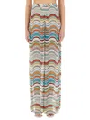 Missoni Women's Knit Coverup Pants With Lamã© Wave Pattern | Size 42 | Mc23si00 Color Br0100sm9l0 In Multicolour