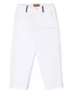 Missoni Knit-detail Straight-leg Trousers In White