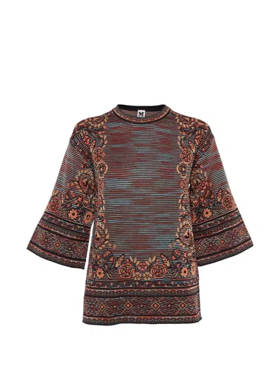 Pre-owned Missoni Knit Floral Top In Black