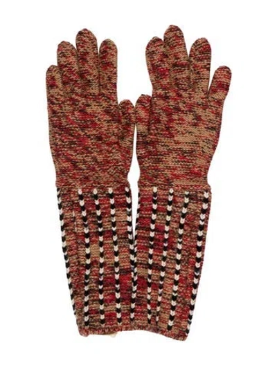 Pre-owned Missoni Knit Gloves W/tags In Red
