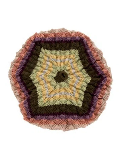 Pre-owned Missoni Knit Hat In Green/neutrals