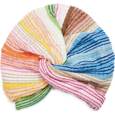 Missoni Knit Head Wrap In Brown