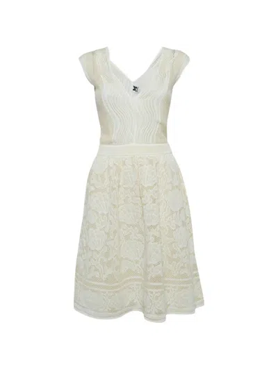 Pre-owned Missoni Knit Lace Dress In Neutral