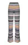 Missoni Knit Lamé Flared Pants In Multi