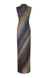 Missoni Sleeveless Long Dress In Multi