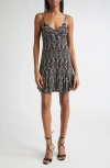 Missoni Knit Metallic Lace Minidress In Brown
