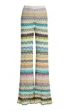 Missoni Knit Pants In Multi/blue