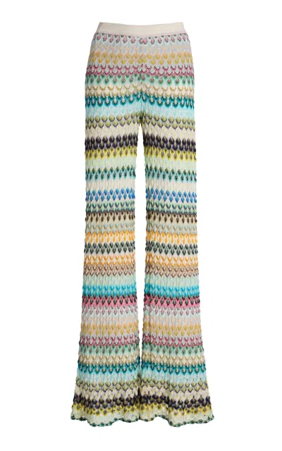 Missoni Knit Pants In Multi/blue