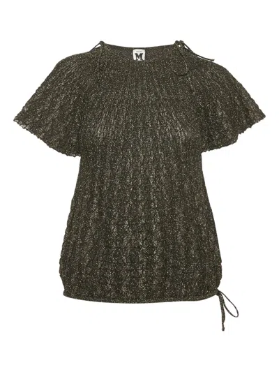 Pre-owned Missoni Knit Shimmer Top In Black