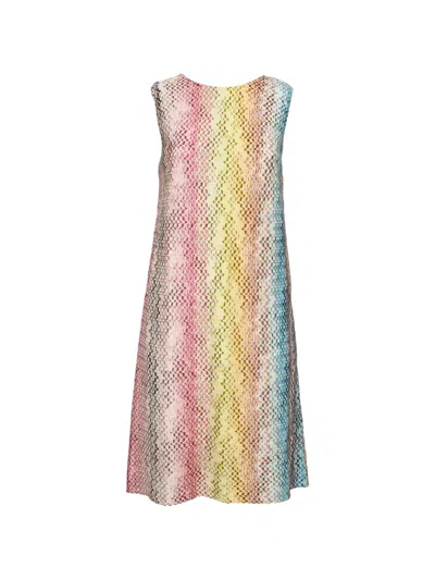 Pre-owned Missoni Knit Sleeveless Mini Dress In Pink