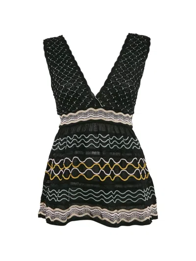 Pre-owned Missoni Knit Sleeveless Top In Black